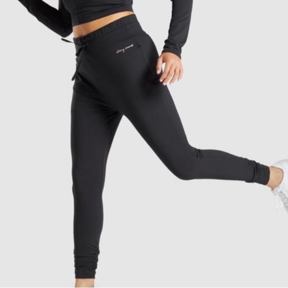 Gymshark Pants - Gymshark x Whitney Summons Jogger Pants Black Sweatpants Size Small Workout Gear